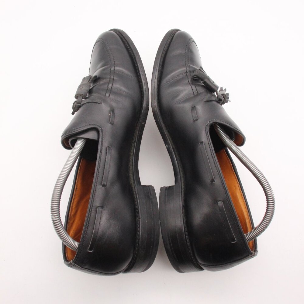 Allen Edmonds Grayson Dress Shoes Mens 9.5 D Black Loafers Slip-On Tassels - Picture 5 of 11